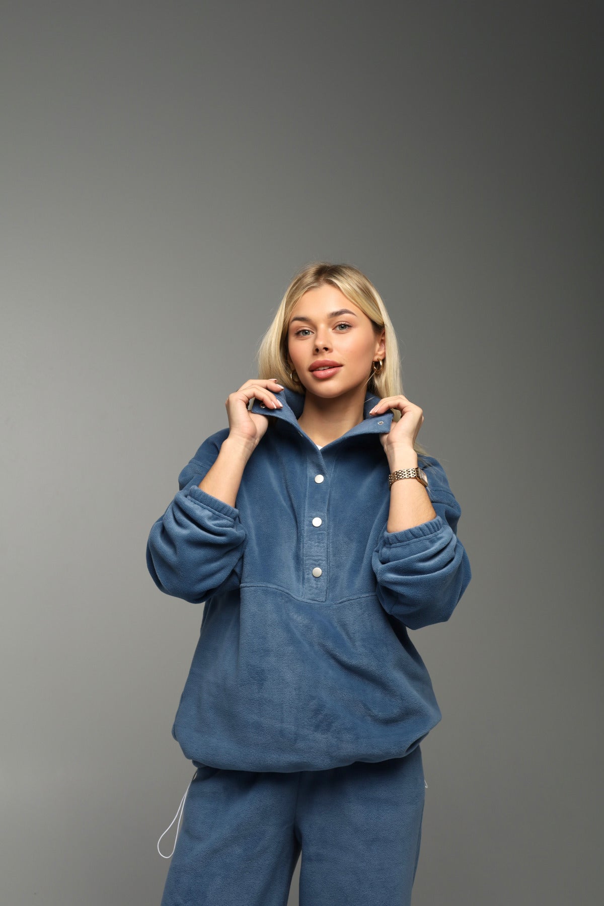 Bluza polarowa NUBI (denim blue)