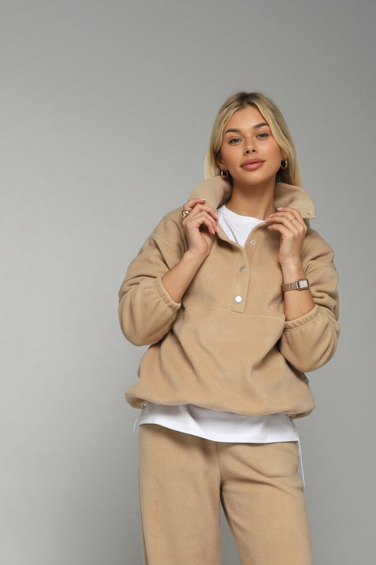 Bluza polarowa NUBI (latte beige)