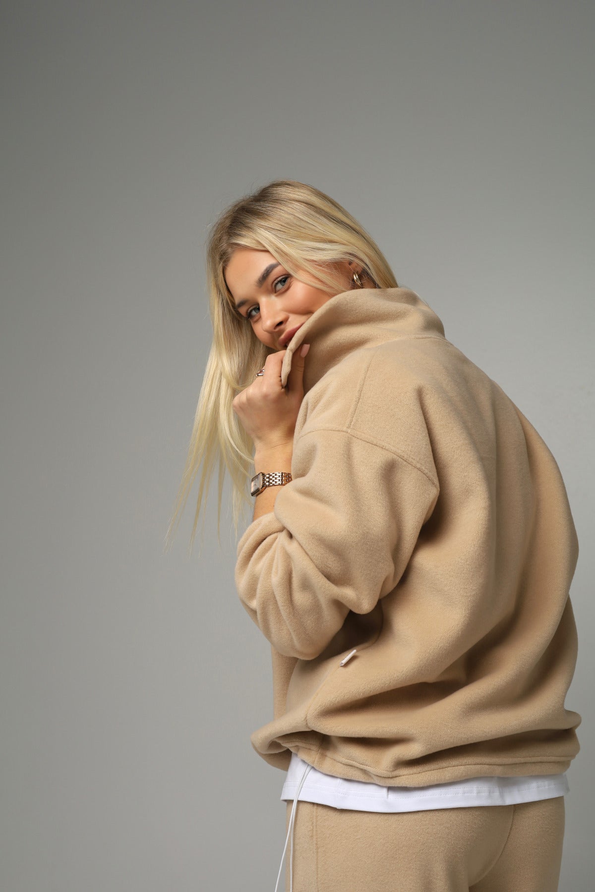 Bluza polarowa NUBI (latte beige)