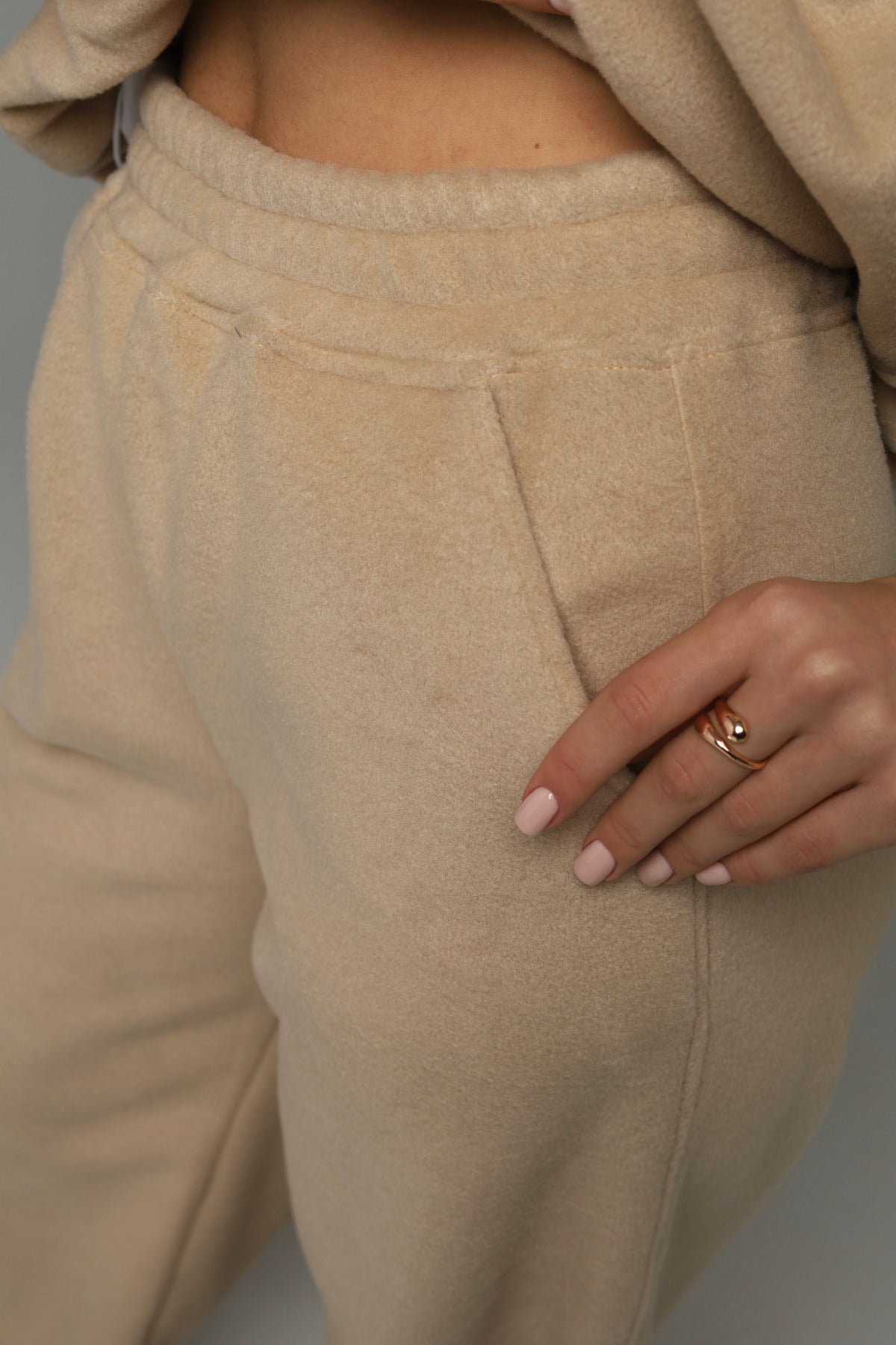 Spodnie polarowe 2w1 NUBI (latte beige)