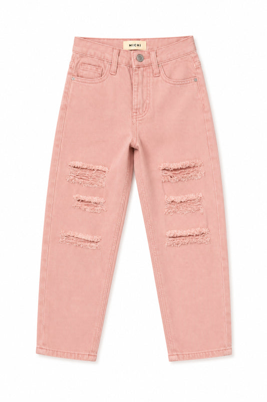 Jeans Banana Fit (pudrowy róż)