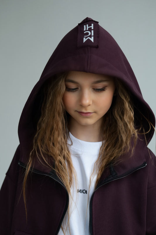 Bluza zapinana MICHI PLUM (ciemna śliwka)