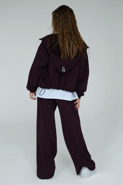 Bluza zapinana MICHI PLUM (ciemna śliwka)