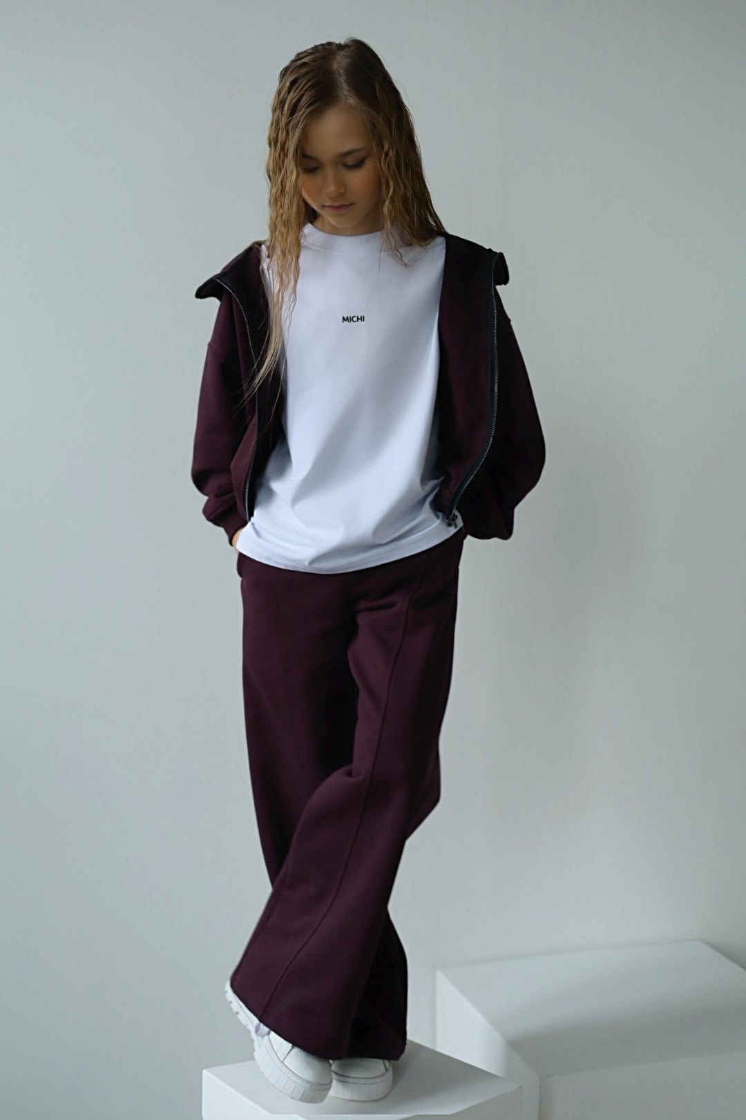 Bluza zapinana MICHI PLUM (ciemna śliwka)