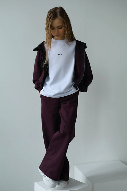 Bluza zapinana MICHI PLUM (ciemna śliwka)