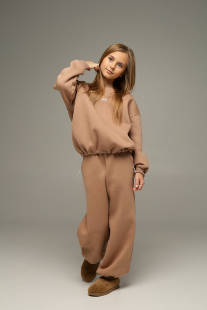 Palazzo-joggery SOFY 2w1 (cappuccino)