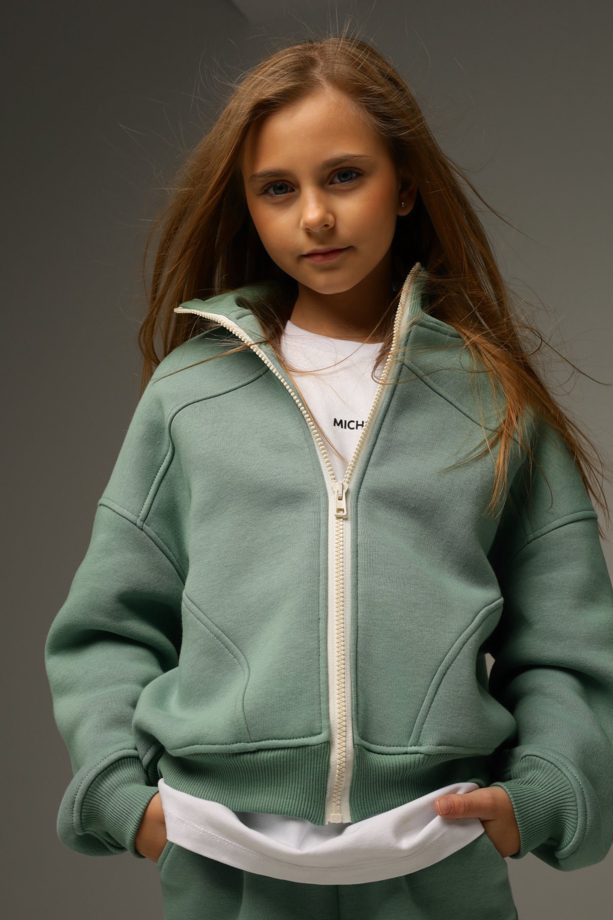 Bluza FREY ZIP (Laurel Green)