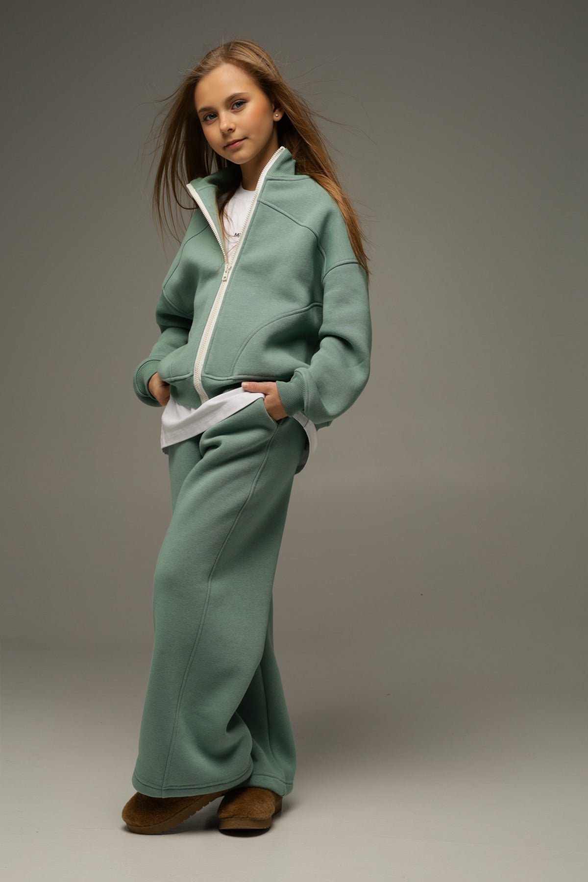 Bluza FREY ZIP (Laurel Green)