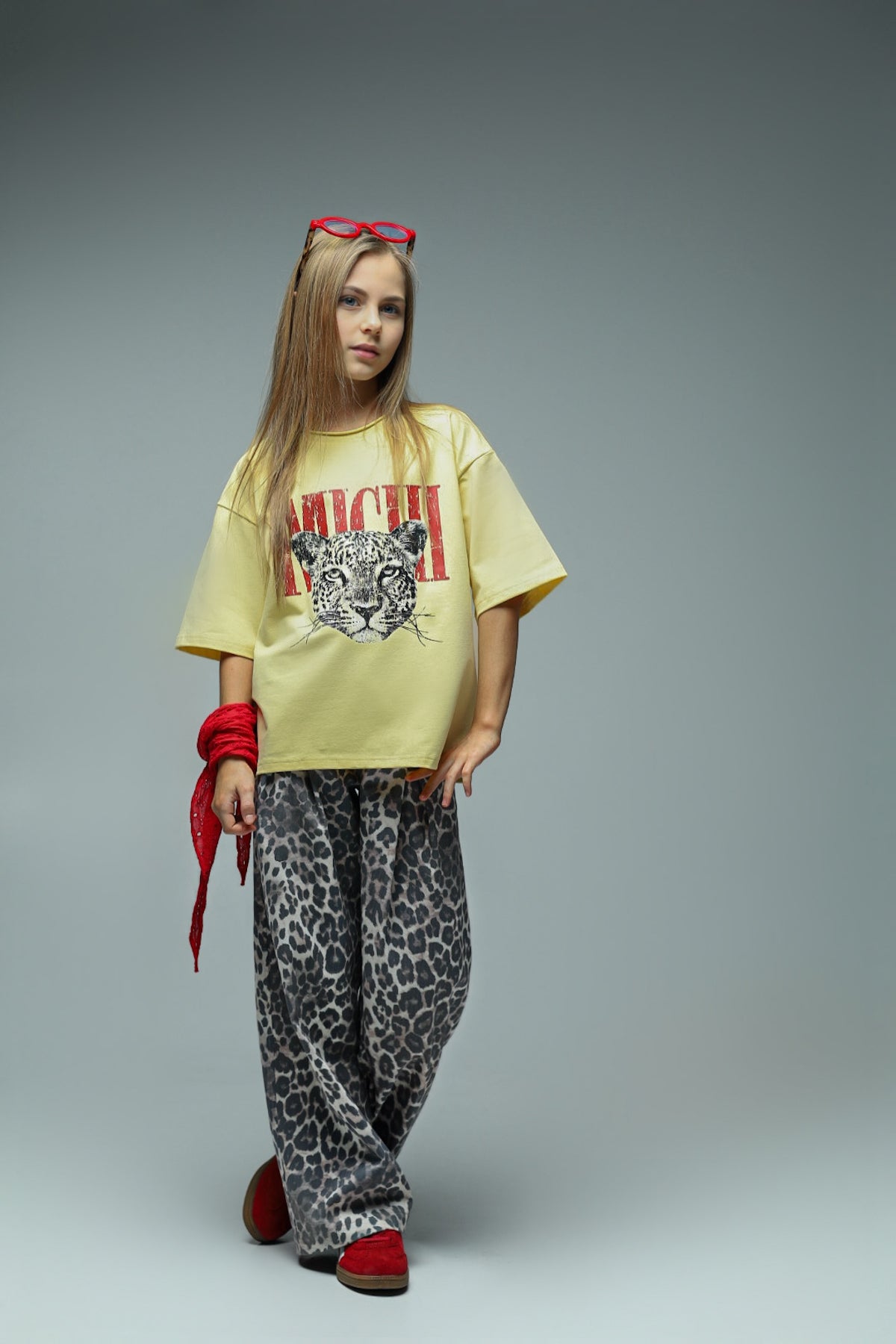 T-shirt SAVANNA (oversize kolor bananowy)