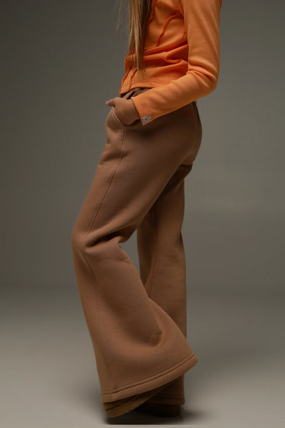 Rozszerzane spodnie MICHI (cappuccino)