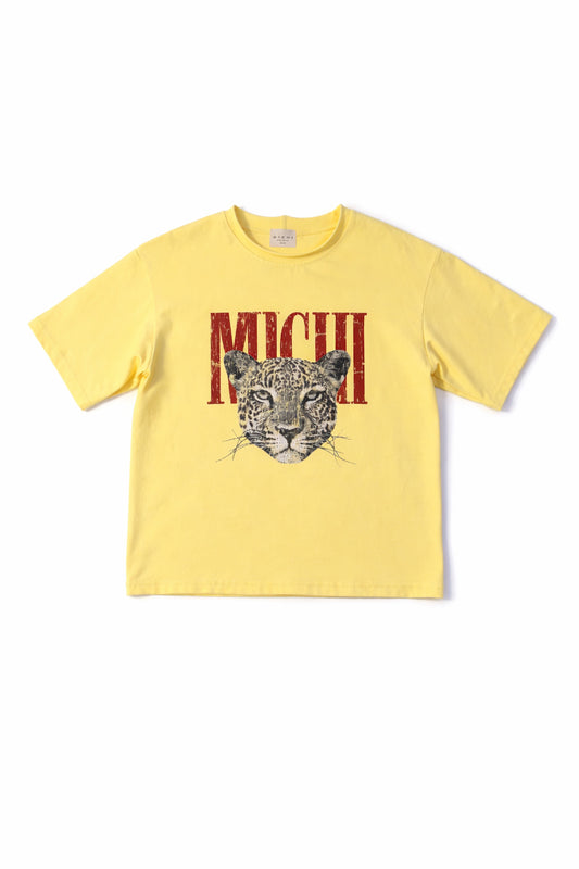 T-shirt SAVANNA (oversize kolor bananowy)