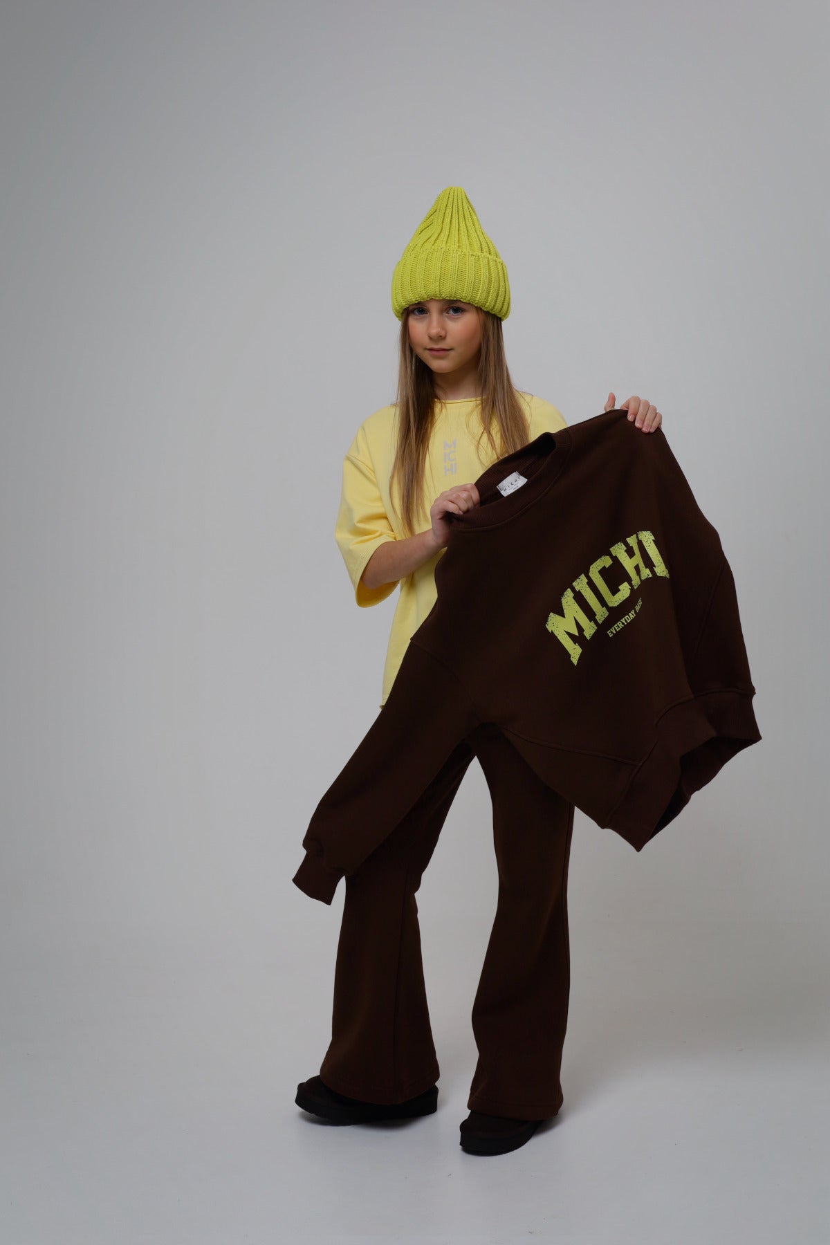 Bluza MICHI czekolada (ocieplana) miś od spodu