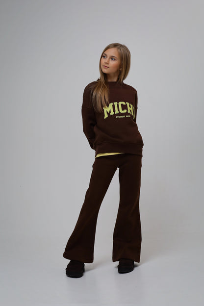 Bluza MICHI czekolada (ocieplana) miś od spodu