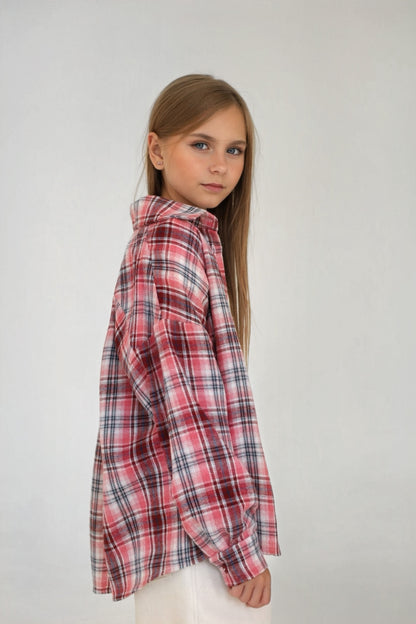 Koszula PLAID berry (oversize)