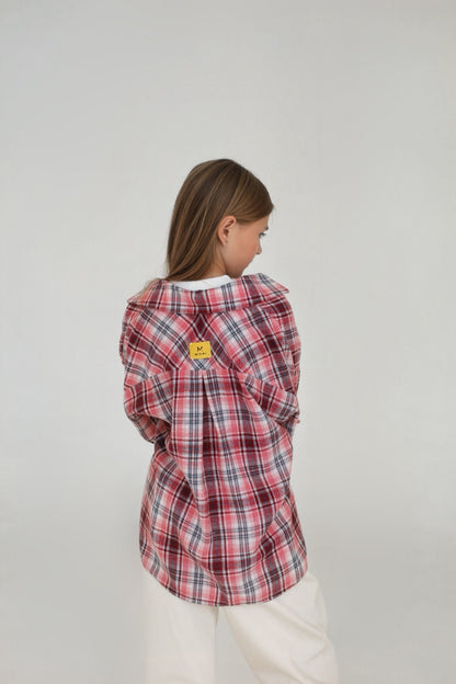 Koszula PLAID berry (oversize)