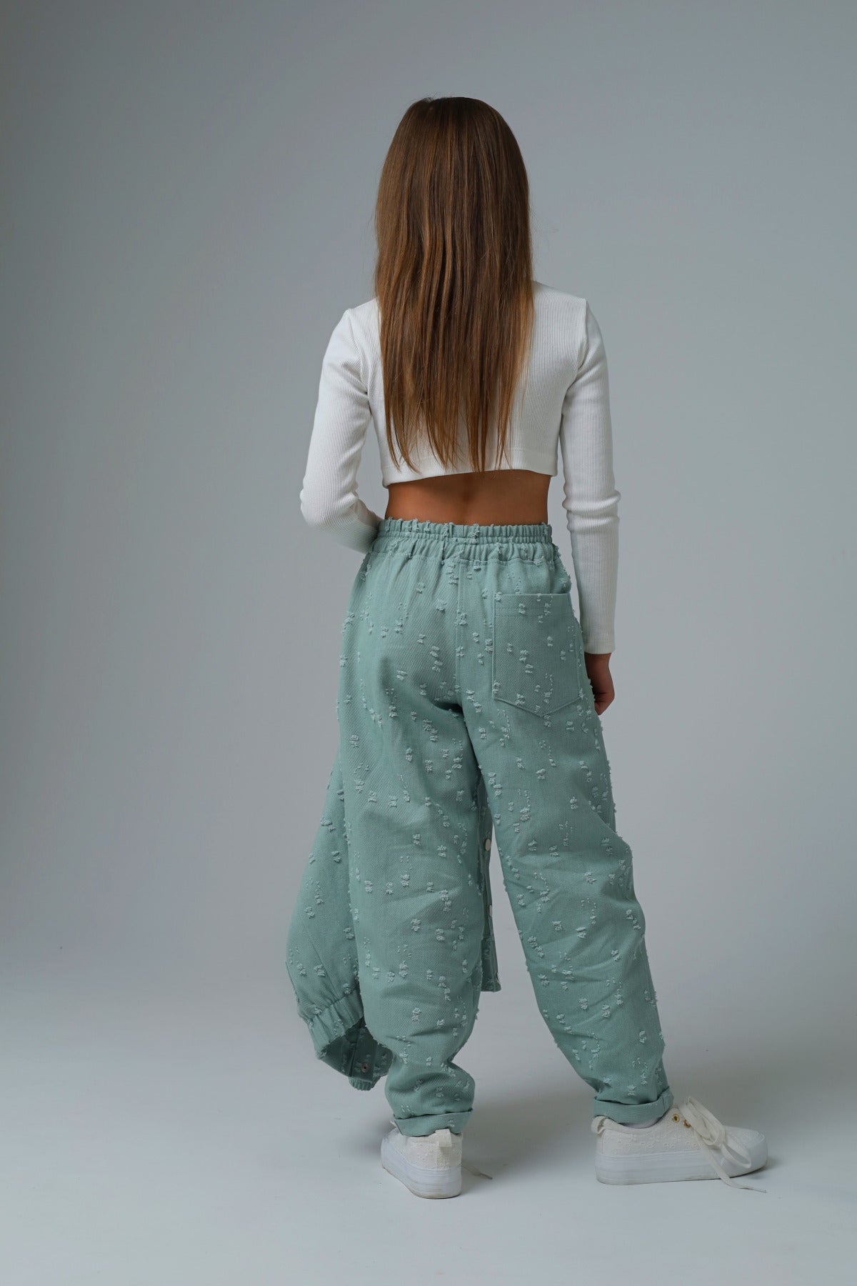 Spodnie (typu banany w kolorze miętowym)