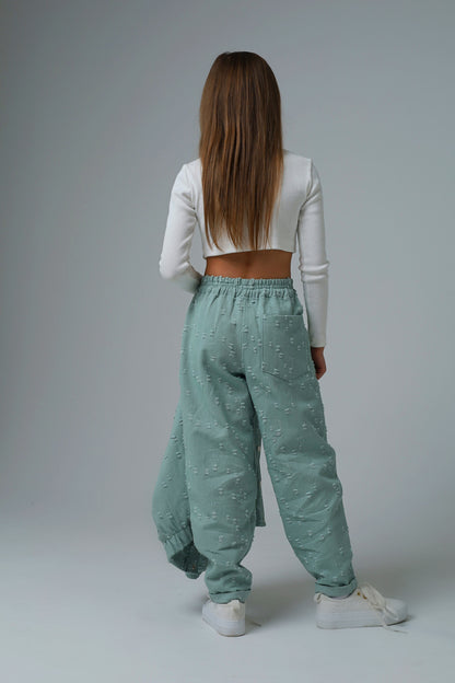 Spodnie (typu banany w kolorze miętowym)