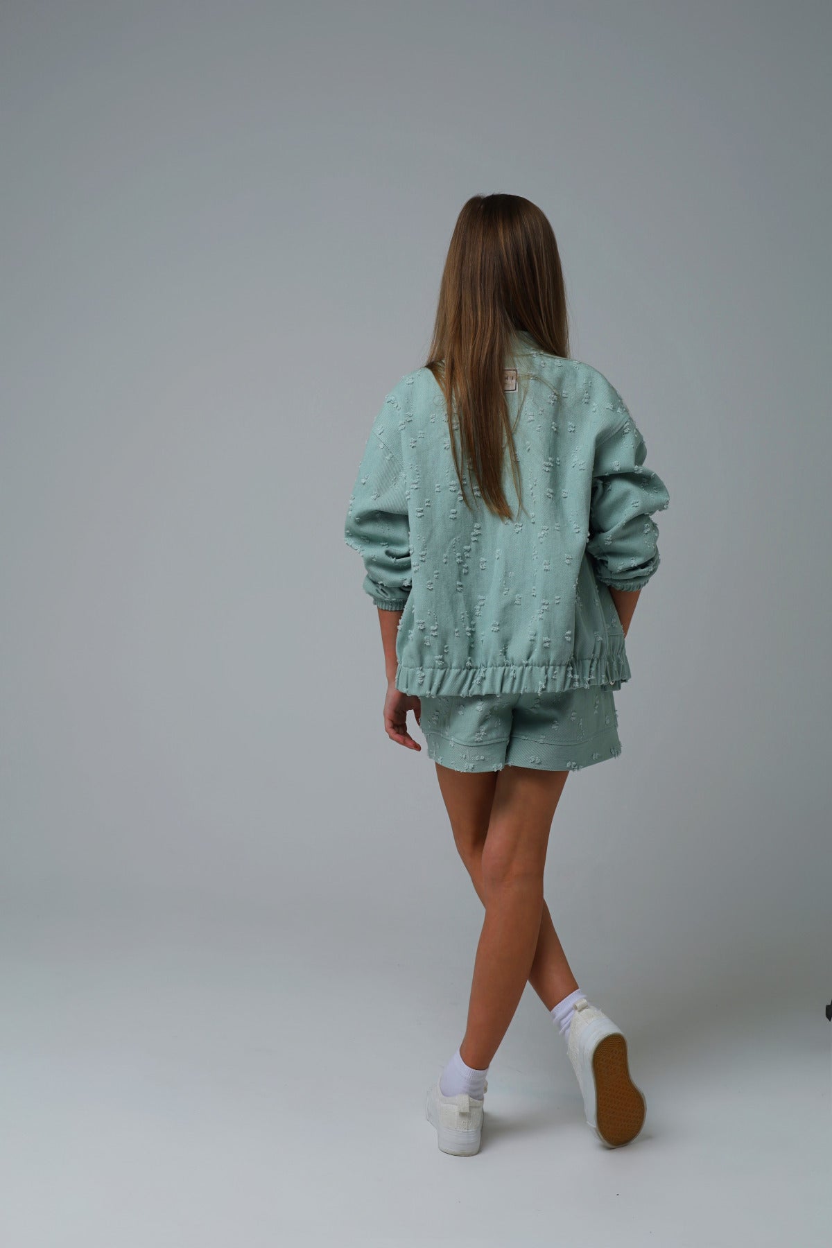 Bomberka dżinsowa (w kolorze miętowym)