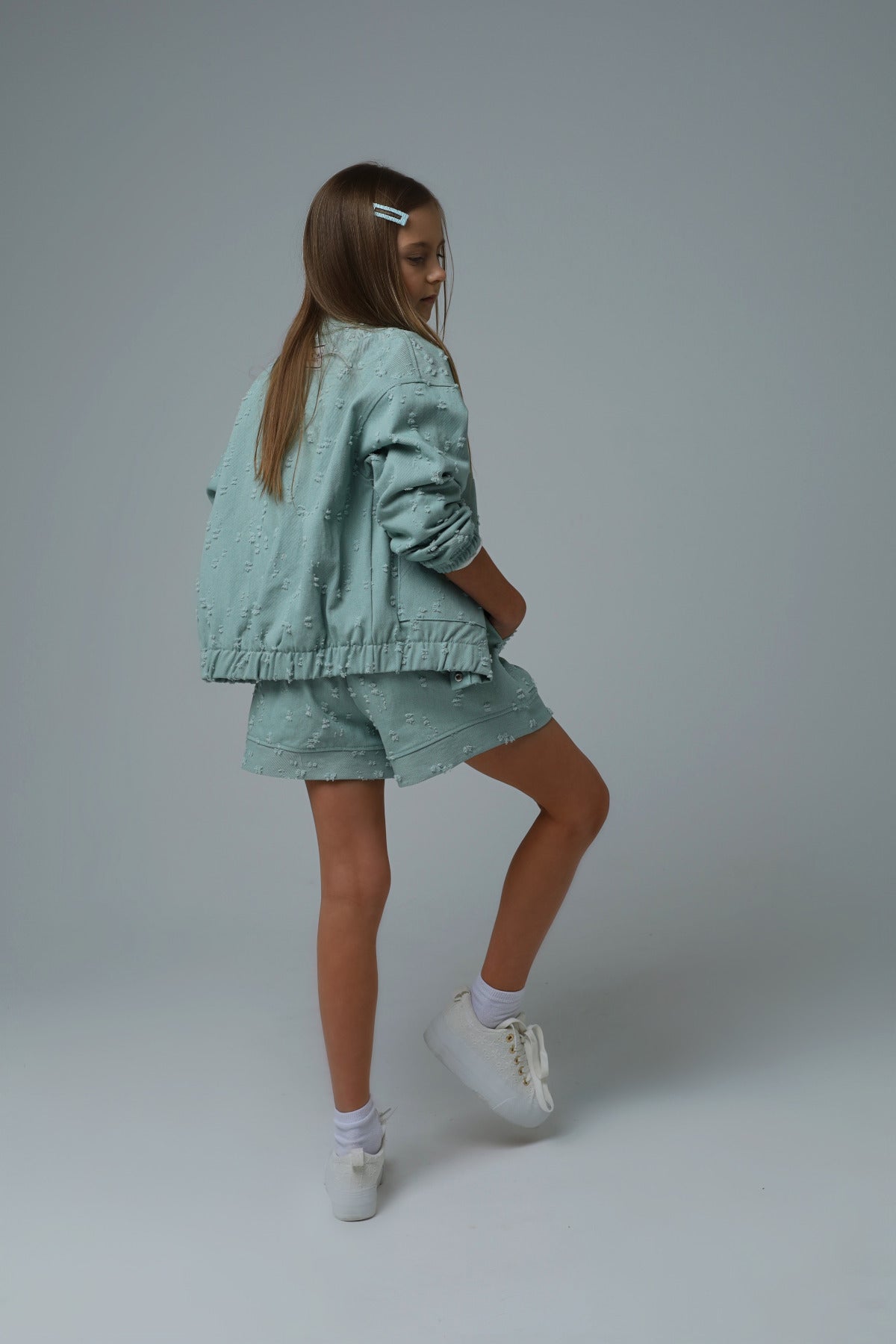 Bomberka dżinsowa (w kolorze miętowym)