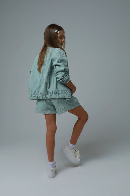 Bomberka dżinsowa (w kolorze miętowym)