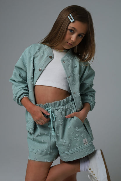 Bomberka dżinsowa (w kolorze miętowym)