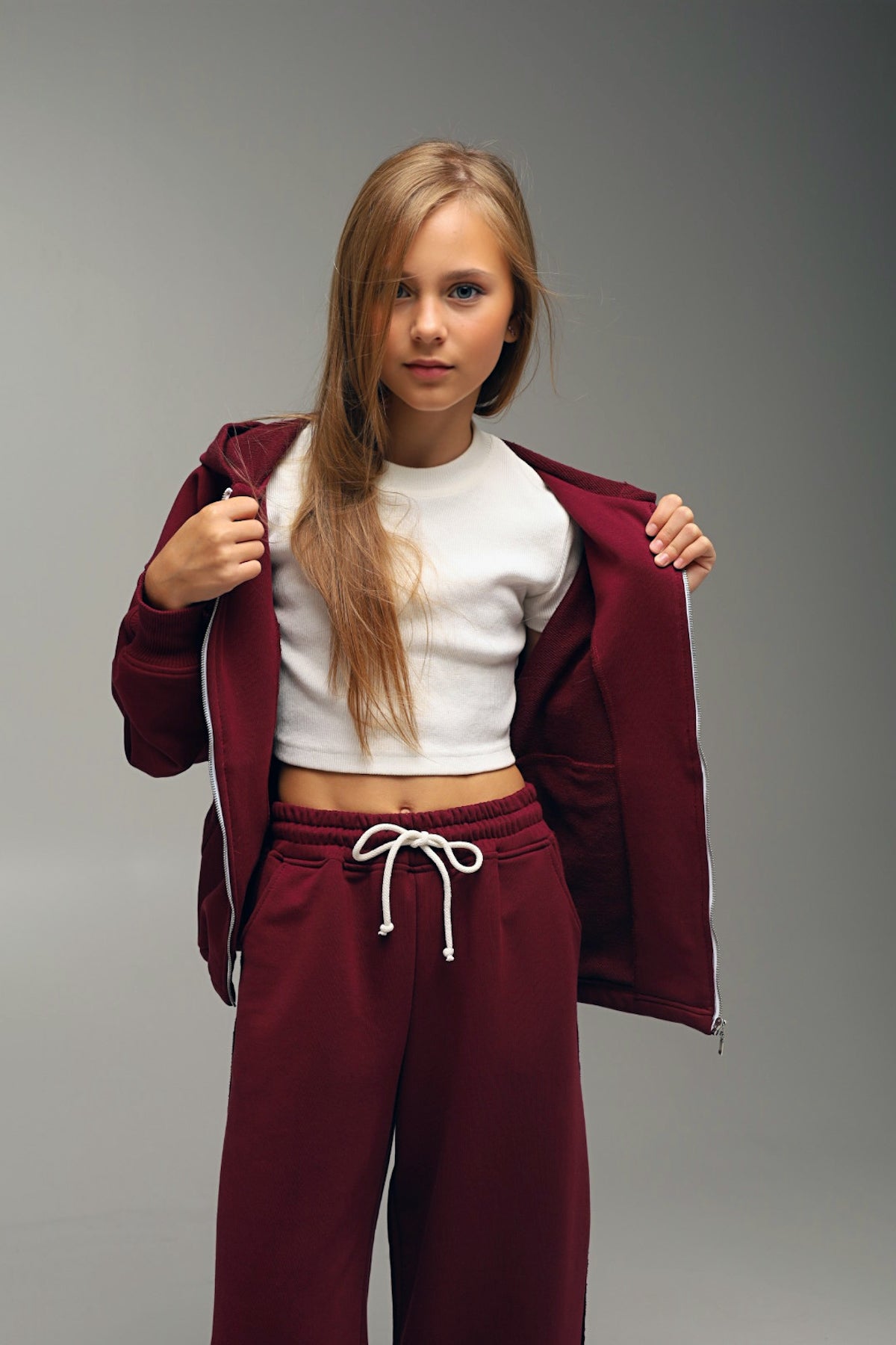 Bluza ZIP BORDO | EASY MODE