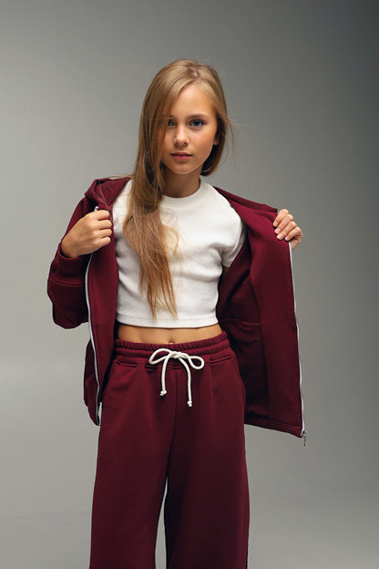 Bluza ZIP BORDO | EASY MODE