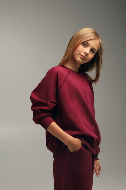 Bluza OVERSIZE BORDO | EASY MODE