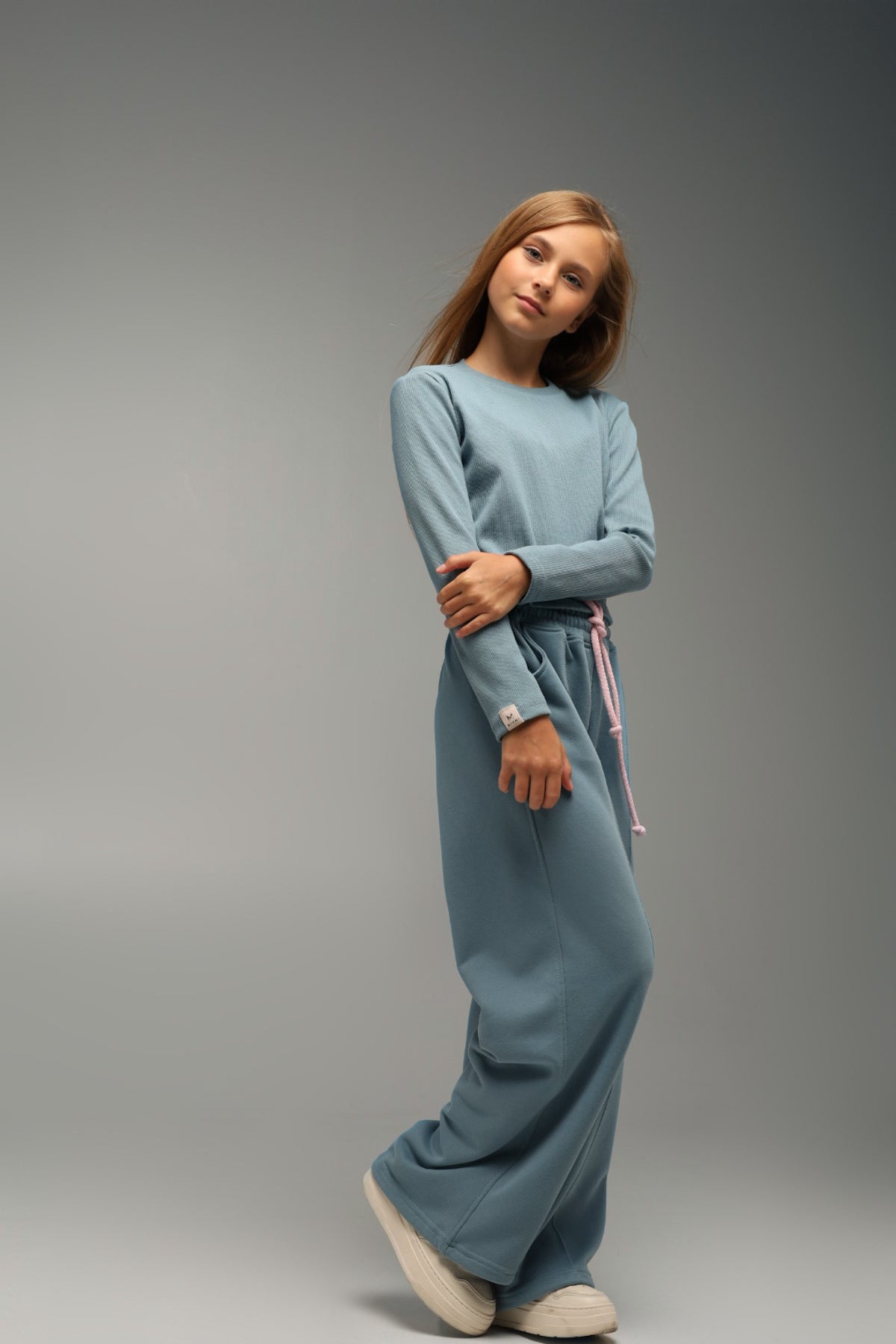 Longsleeve BASIC prążkowany | EASY MODE