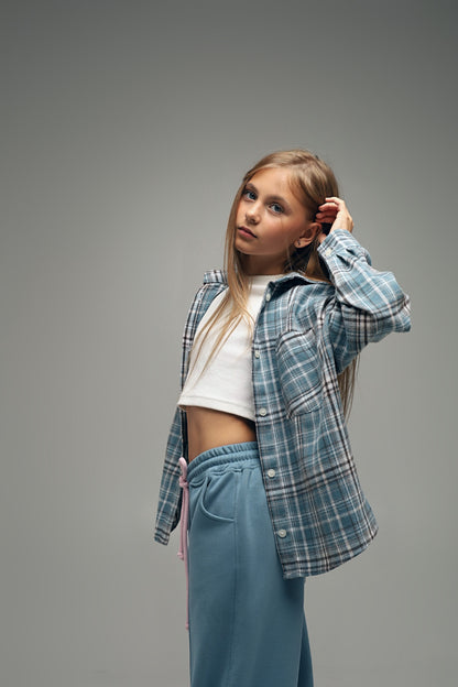 Koszula PLAID blue (oversize)