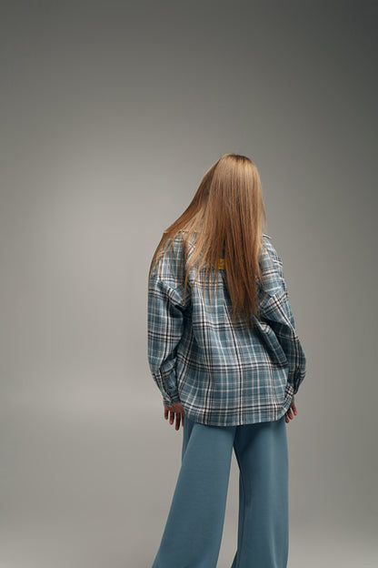 Koszula PLAID blue (oversize)