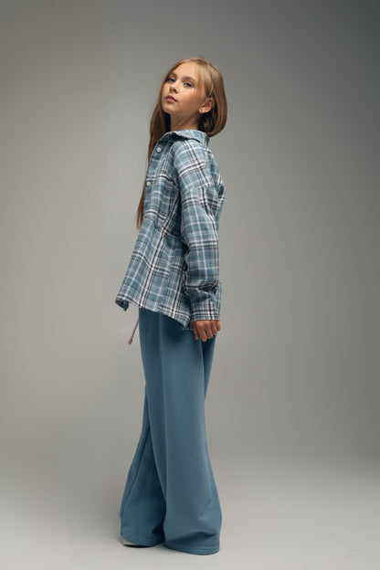 Koszula PLAID blue (oversize)