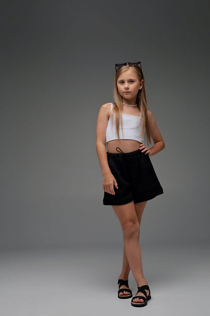 Szorty muślinowe MICHI (nocna czerń)