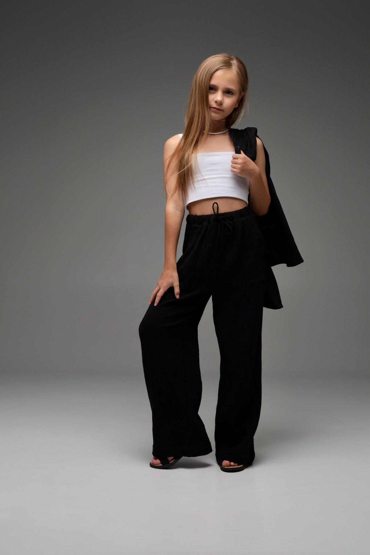 Dzwony muślinowe MICHI (czarne)