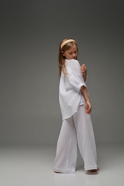 Dzwony muślinowe MICHI (białe)