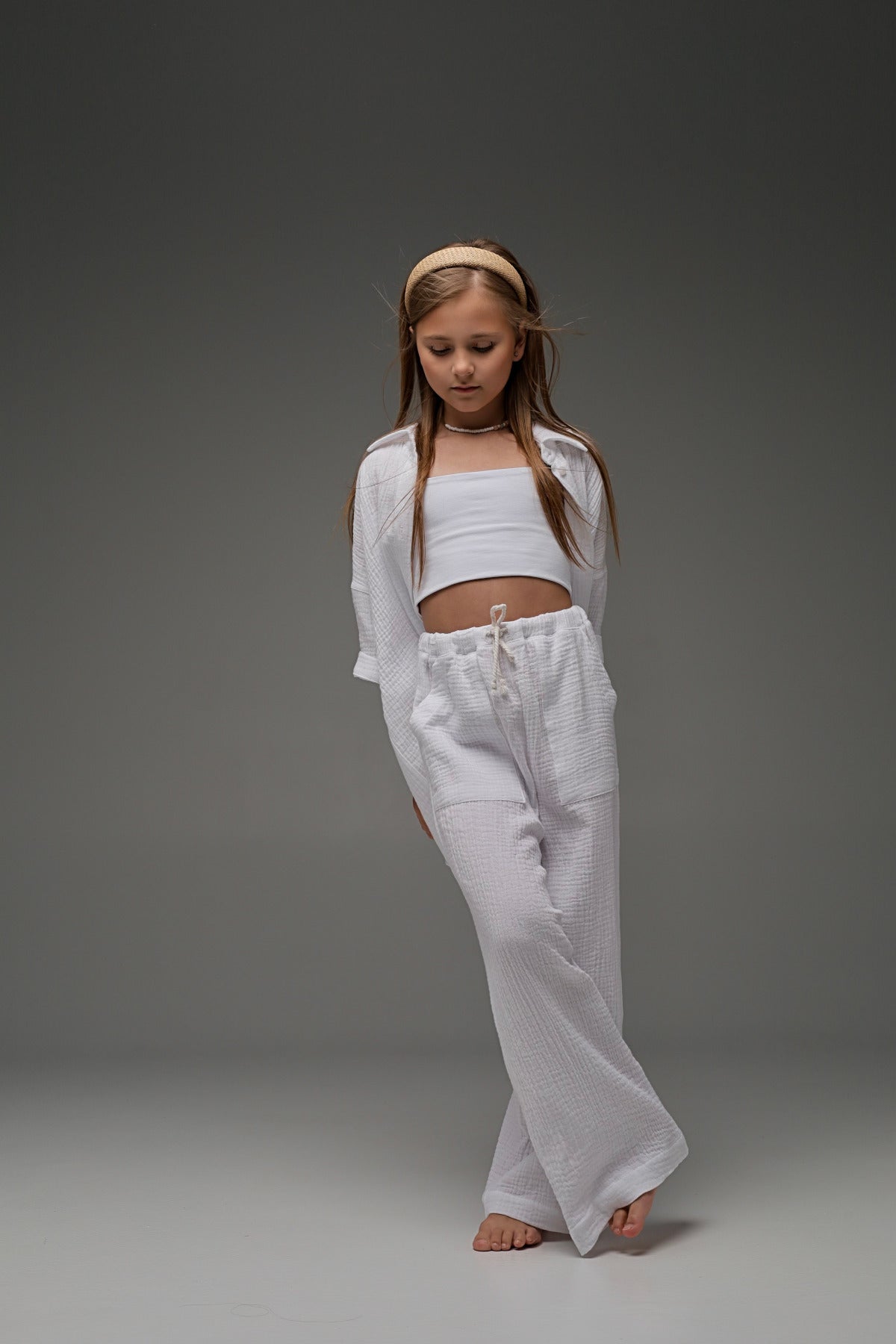 Dzwony muślinowe MICHI (białe)