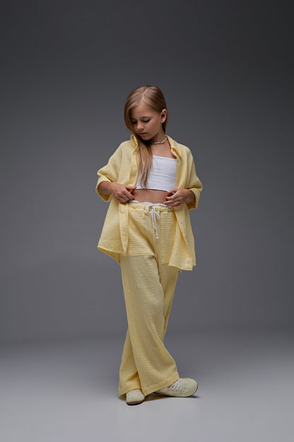 Dzwony muślinowe MICHI (bananowy krem)