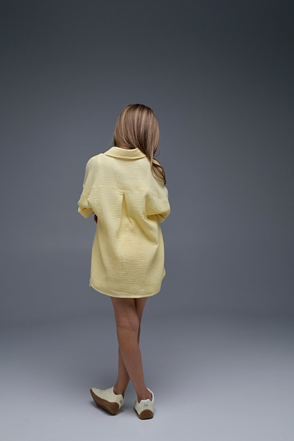 Koszula MICHI bananowy krem (z muślinu)