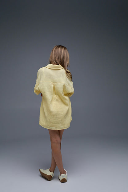 Koszula MICHI bananowy krem (z muślinu)