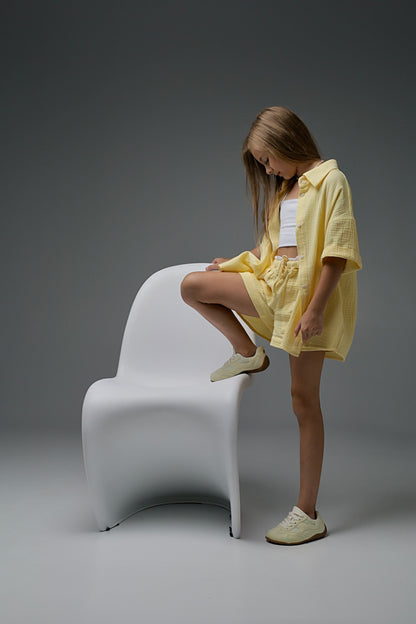 Szorty muślinowe MICHІ (bananowy krem)