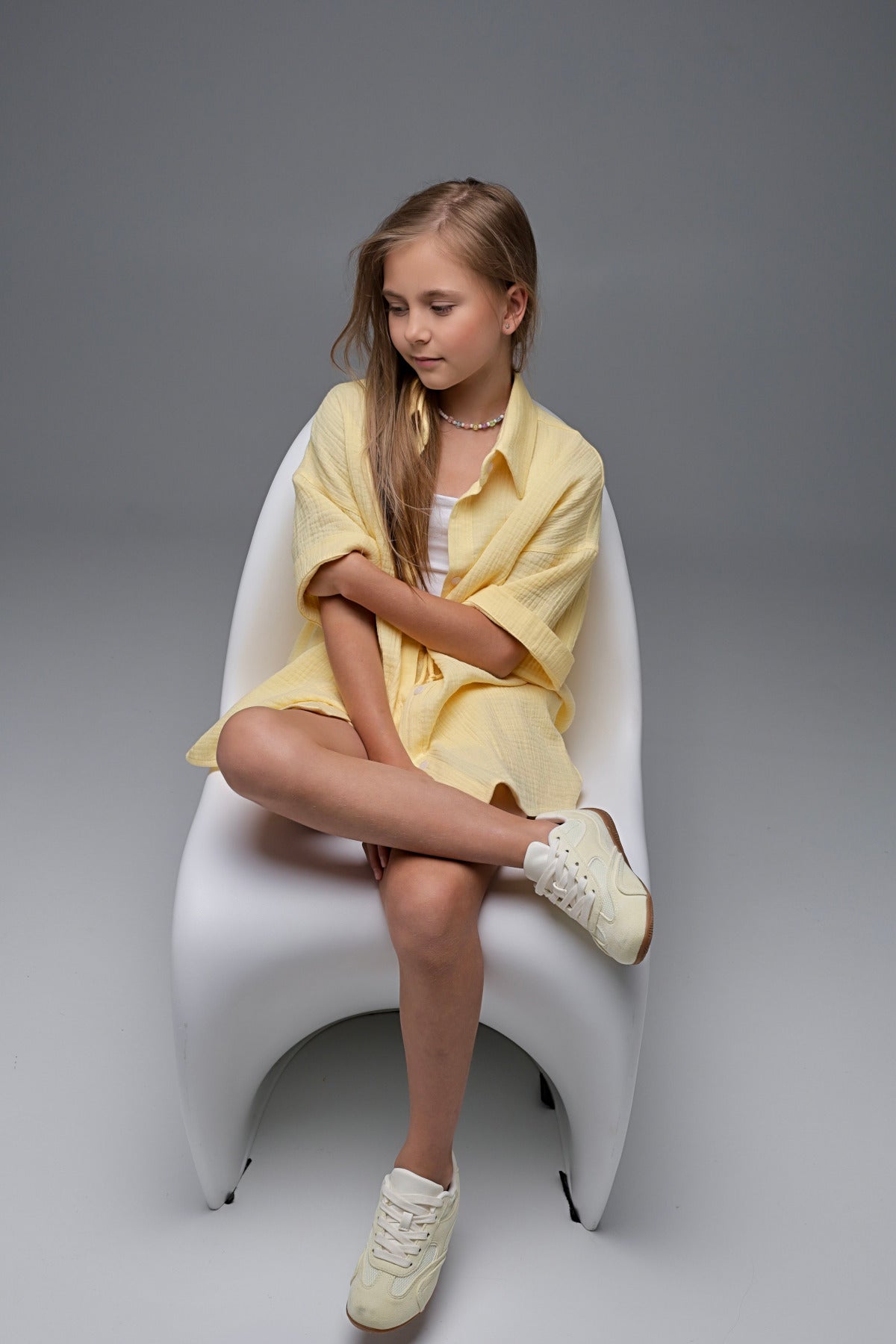 Koszula MICHI bananowy krem (z muślinu)