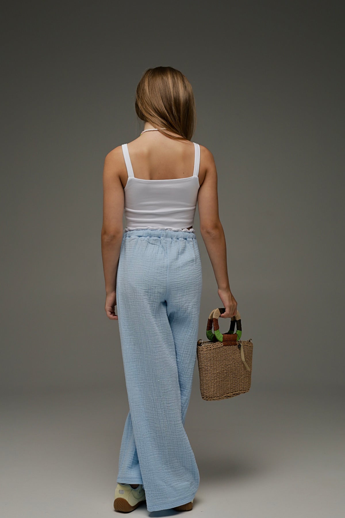 Dzwony muślinowe MICHI (błękitne)