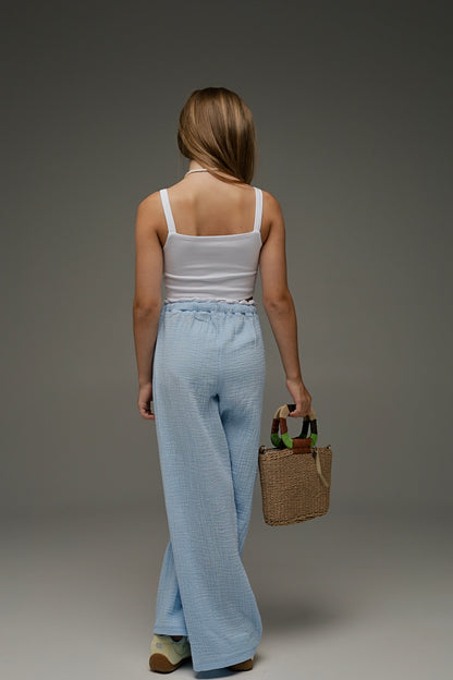 Dzwony muślinowe MICHI (błękitne)