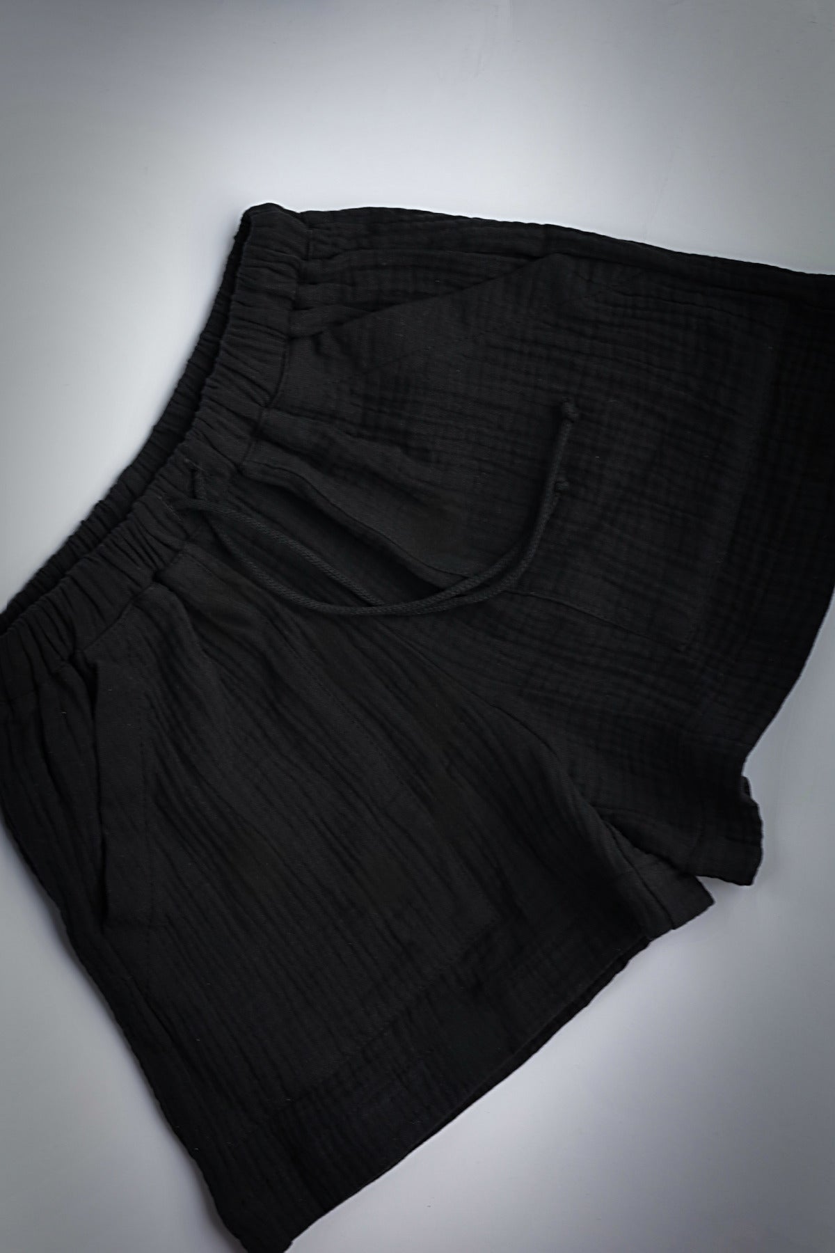 Szorty muślinowe MICHI (nocna czerń)