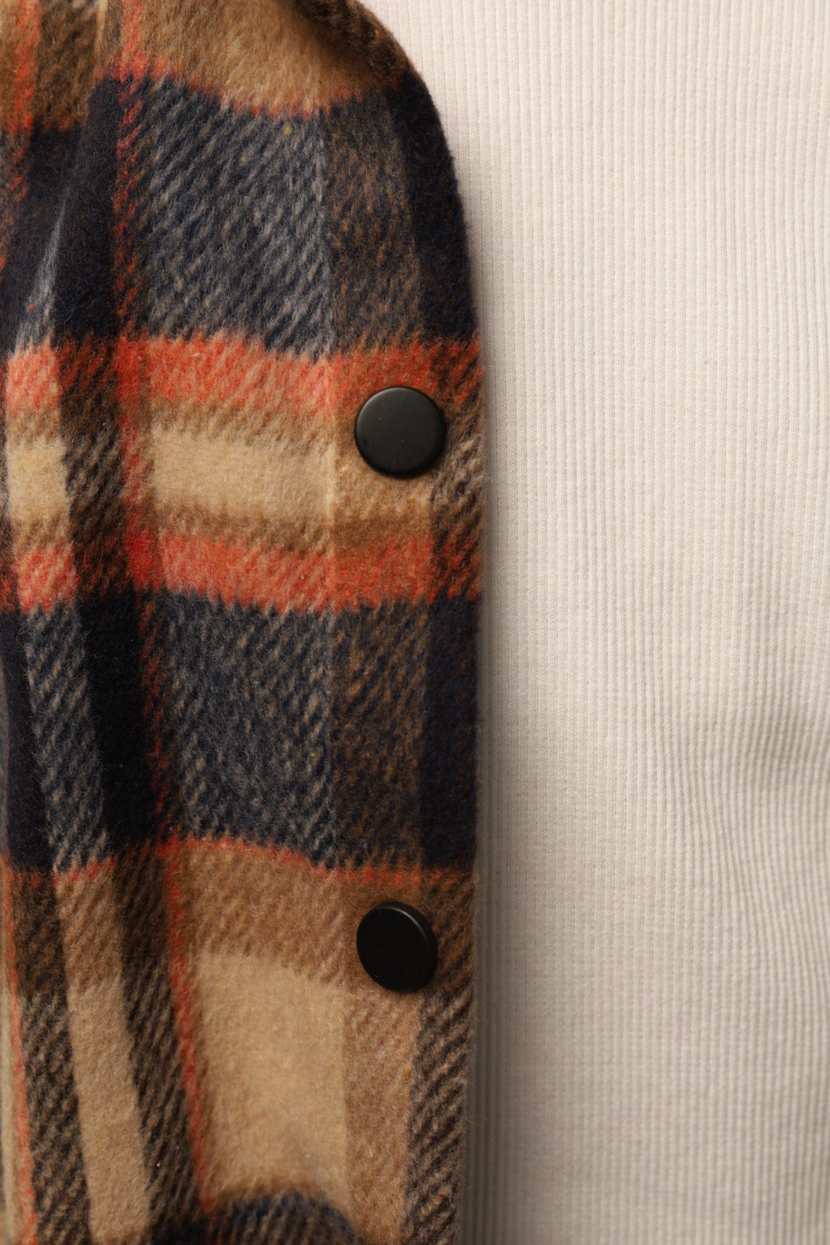 Koszula flanelowa oversize BASIC – GRANAT