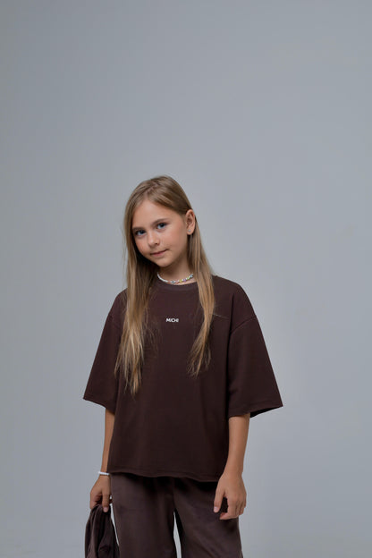 T-shirt oversize (czekoladowy)