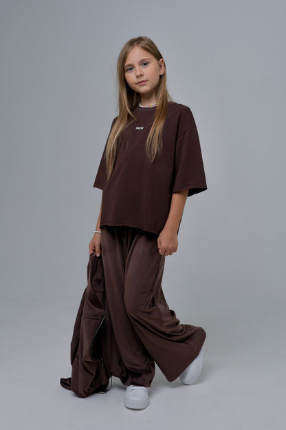 T-shirt oversize (czekoladowy)