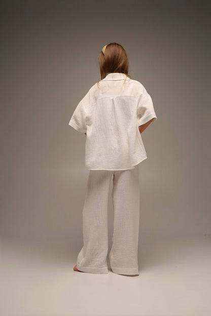 Koszula oversize MUŚLIN (ecru)