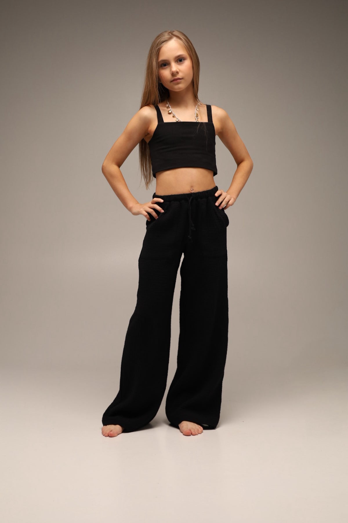 Spodnie MUŚLIN (czerń)